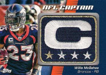 2012 Topps - NFL Captains Patches #NCP-WM Willis McGahee Front