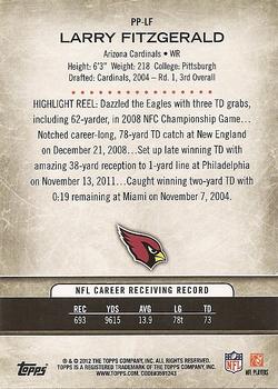 2012 Topps - Prolific Playmakers #PP-LF Larry Fitzgerald Back