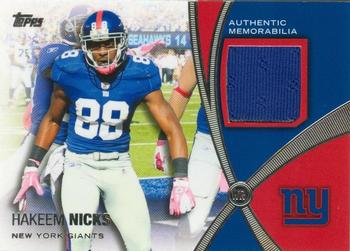 2012 Topps - Prolific Playmakers Relics #PPR-HN Hakeem Nicks Front
