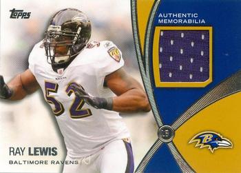 2012 Topps - Prolific Playmakers Relics #PPR-RL Ray Lewis Front
