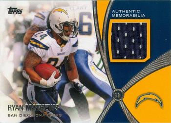 2012 Topps - Prolific Playmakers Relics #PPR-RM Ryan Mathews Front