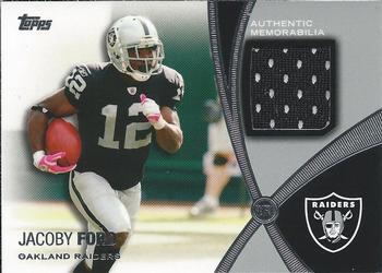 2012 Topps - Prolific Playmakers Relics #PPR-JFO Jacoby Ford Front