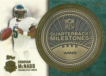 2012 Topps - Quarterback Milestones Wins Medallions Gold #QMW-DMC Donovan McNabb Front