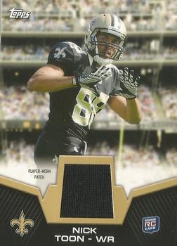 2012 Topps - Rookie Patch #RP-NT Nick Toon Front