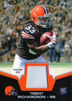2012 Topps - Rookie Patch #RP-TR Trent Richardson Front