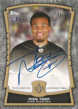 2012 Topps - Rookie Premiere Autographs #RPA-NT Nick Toon Front