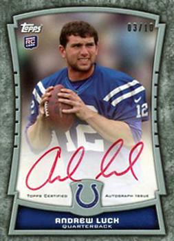 2012 Topps - Rookie Premiere Autographs Red Ink #RPA-AL Andrew Luck Front