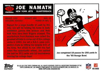 2012 Topps - Rookie Reprint #122 Joe Namath Back