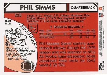 2012 Topps - Rookie Reprint #225 Phil Simms Back