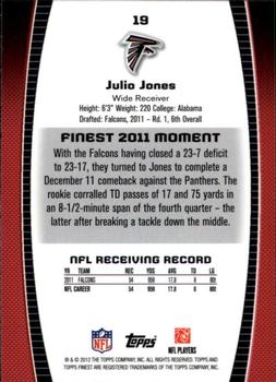 2012 Finest #19 Julio Jones Back