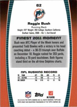 2012 Finest #62 Reggie Bush Back