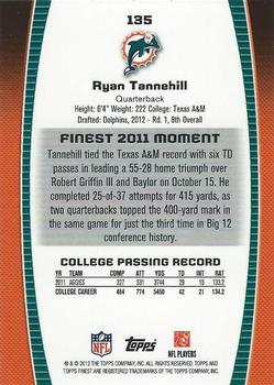 2012 Finest #135 Ryan Tannehill Back