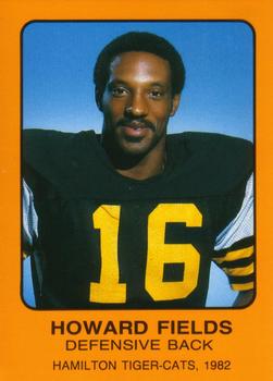 1982 Hamilton Tiger-Cats Safety #NNO Howard Fields Front