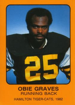 1982 Hamilton Tiger-Cats Safety #NNO Obie Graves Front