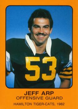 1982 Hamilton Tiger-Cats Safety #NNO Jeff Arp Front