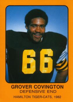 1982 Hamilton Tiger-Cats Safety #NNO Grover Covington Front