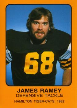 1982 Hamilton Tiger-Cats Safety #NNO James Ramey Front