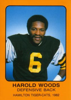 1982 Hamilton Tiger-Cats Safety #NNO Harold Woods Front