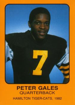 1982 Hamilton Tiger-Cats Safety #NNO Peter Gales Front