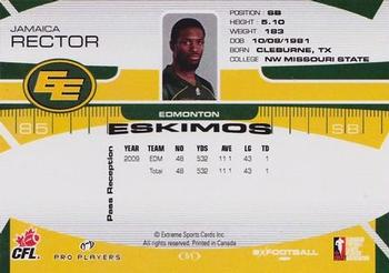 2009 Extreme Sports CFL #51 Jamaica Rector Back