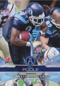 2009 Extreme Sports CFL #135 Will Poole Front