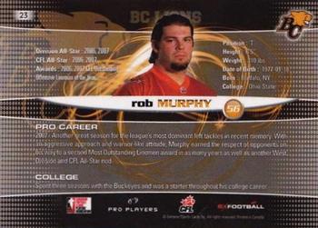 2008 Extreme Sports CFL #23 Rob Murphy Back