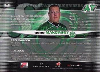 2008 Extreme Sports CFL #73 Gene Makowsky Back