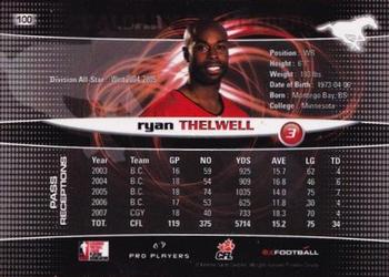 2008 Extreme Sports CFL #100 Ryan Thelwell Back