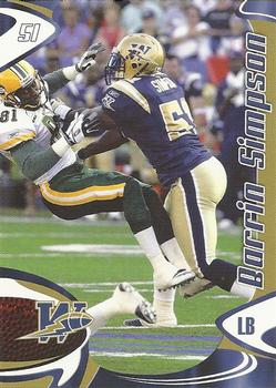 2007 Extreme Sports CFL #45 Barrin Simpson Front