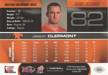 2007 Extreme Sports CFL #88 Jason Clermont Back