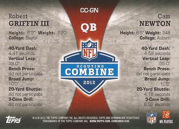 2012 Bowman - Combine Competition #CC-GN Robert Griffin III / Cam Newton Back