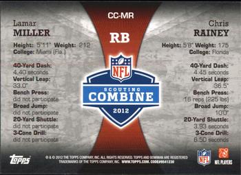 2012 Bowman - Combine Competition #CC-MR Lamar Miller / Chris Rainey Back