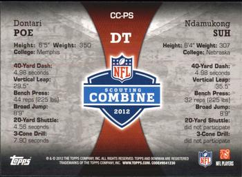 2012 Bowman - Combine Competition #CC-PS Dontari Poe / Ndamukong Suh Back