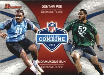 2012 Bowman - Combine Competition #CC-PS Dontari Poe / Ndamukong Suh Front