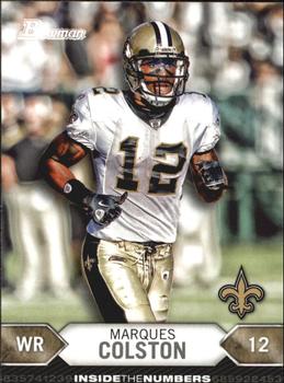 2012 Bowman - Inside the Numbers #ITN-MC Marques Colston Front