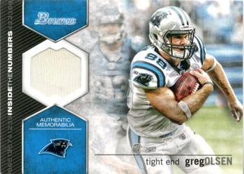 2012 Bowman - Inside the Numbers Relics #ITNR-GO Greg Olsen Front