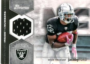 2012 Bowman - Inside the Numbers Relics #ITNR-JF Jacoby Ford Front