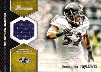2012 Bowman - Inside the Numbers Relics #ITNR-RL Ray Lewis Front