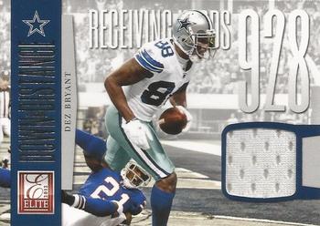 2012 Panini Elite - Down and Distance Jerseys #15 Dez Bryant Front