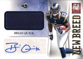 2012 Panini Elite - New Breed Jerseys Autographs #12 Brian Quick Front