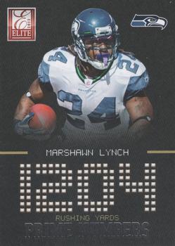 2012 Panini Elite - Prime Numbers Silver #16 Marshawn Lynch Front