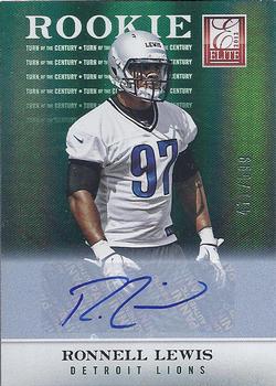 2012 Panini Elite - Turn of the Century Autographs #144 Ronnell Lewis Front