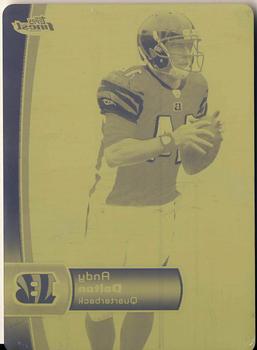2012 Finest - Printing Plates Yellow #15 Andy Dalton Front