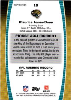 2012 Finest - Prism Refractors #18 Maurice Jones-Drew Back