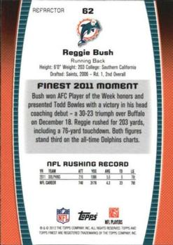 2012 Finest - Prism Refractors #62 Reggie Bush Back