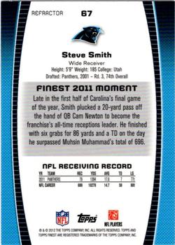 2012 Finest - Prism Refractors #67 Steve Smith Back