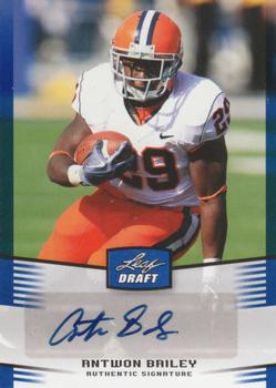 2012 Leaf Draft - Autographs Blue #AB2 Antwon Bailey Front