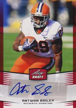 2012 Leaf Draft - Autographs Red #AB2 Antwon Bailey Front