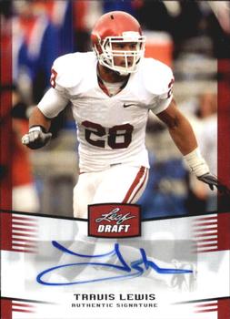 2012 Leaf Draft - Autographs Red #TL1 Travis Lewis Front