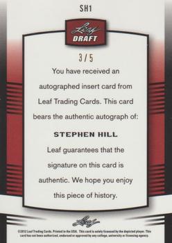 2012 Leaf Metal Draft - Prismatic Red #SH1 Stephen Hill Back